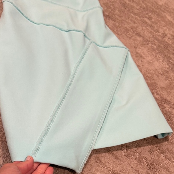 Sz 2 Cinq à Sept Asymmetrical Aqua Mini Dress - Picture 4 of 6